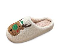 Christmas Halloween Pumpkin Slippers for Womens Mens, Women's Fluffy Memory Foam Slippers Winter, Soft Plush Comfy Warm Spooky Christmas Halloween Pumpkin House Slip On Slippers for Autumn Winter n12