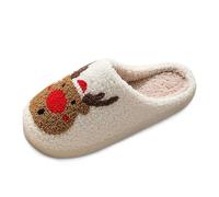Christmas Halloween Pumpkin Slippers for Womens Mens, Women's Fluffy Memory Foam Slippers Winter, Soft Plush Comfy Warm Spooky Christmas Halloween Pumpkin House Slip On Slippers for Autumn Winter n12