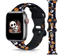 Christmas Halloween Watch Band Compatible with Apple Watch Band 38mm 40mm 41mm 42mm 44mm 45mm 46mm 49mm, Christmas Holiday Replacement Strap Band for iWatch Series Ultra SE 10 9 8 7 6 5 4 3 (J&S, 38