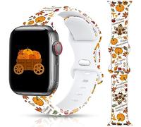 Christmas Halloween Watch Band Compatible with Apple Watch Band 38mm 40mm 41mm 42mm 44mm 45mm iWatch SE Series 8 7 6 5 4 3 2 1, Christmas Halloween Soft Silicone Sport Replacement Strap Band for Girls