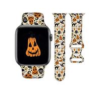 Christmas Halloween Watch Band Compatible With Watch 38mm 40mm 41mm 42mm 44mm, Thanksgiving Day Holiday Silicone Strap Replacement Wristbands for iWatch Bands Series 10 9 8 7 6 5 4 3 SE Ultra