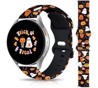 Christmas Halloween Watch Bands Compatible with Samsung Galaxy Watch 40mm 41mm 42mm 44mm 45mm 46mm, 20mm Holiday Replacement Silicone Strap for Galaxy Watch 7 / 6 / 5 / 5 Pro / 4 / 4 Classic / 3