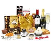 Christmas Hamper Gift - Wellington Gift Basket with Prosecco & Red Wine, Farmhouse Cheddar, Chocolate Treats, Preserves - Classic Christmas Hampers for Corporate Clients & Staff - Regency Hampers