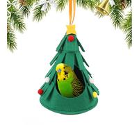 Christmas Hamster Bed Hideaway for Small Pets Guinea Pig | Warm Plush Holiday Cottage Cave Sleeping House with Cute