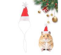 Christmas Hamster Hats | Christmas Guinea Costume Santa Hat,Red Small Pet Hat with Adjustable Elastic Band for Hamster, Guinea, Chinchilla