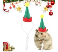 Christmas Hamster Hats - Small Animal Hat Costume | Red Small Christmas Pet Hat with Adjustable Elastic Band for Hamster, Guinea, Chinchilla