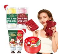 Christmas Hand Cream, Foot Moisturiser, Pomegranate Moisturizing Gel, Deeply Moisturising & Nourishing Lotion Gift Set, Christmas Party Gifts, Suitable for Winter Rough Dry Hands foot 6-Pack