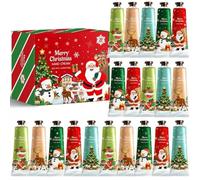 Christmas Hand Cream Gift Set - 30g x 20 Tubes - Festive Moisturising Care with Santa & Snowman Designs - Ideal Christmas Stocking Fillers, Secret Santa Gifts for Women & Friends
