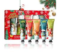 Christmas Hand Cream Gift Set - 5 x 30 ml Mini Moisturising Hand Creams for Dry Cracked Hands & Winter Care, Perfect Christmas Stocking Stuffers Gift Set for Women & Men