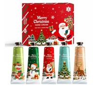 Christmas Hand Cream Set Pack of 5, Nourishing Hand Moisturiser with Shea Butter, Daily Moisturising Hand Lotion for Dry and Rough Hands, Travel Size Handcream Gift Set for Women (5 x 30g)