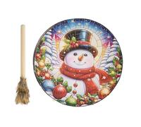 Christmas Hand Drum, Shaman Hand Drum - Handmade Shaman Drum Instrument | Christmas Themed Percussion Drum for Sons, Girlfriends, Friends