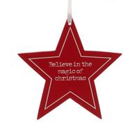 Christmas Hanging Decoration - Believe In The Magic Of Christmas Star