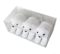 Christmas Hanging Decoration with Foam For POLAR Bear and Snowflake, Suitable for Tree and Desktop Seasonal Holiday Displays (E)