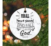 Christmas Hanging Decorations For All Have Sinned And Fall Short Of The Glory Of God Christmas Tree Pendant Personalized With Rope Keepsake