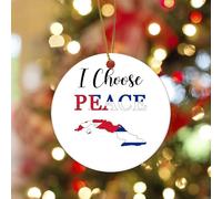 Christmas Hanging I Choose Peace Cuba Flag Xmas Decorations Double Sided Craft For Holiday Collection Outdoor