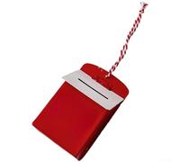 Christmas Hanging Iron Ornament with Santa Claus Theme and Functional Mailbox Present Box Design (Red Mailbox/29g)