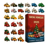 Christmas | Hanging Ornament Acrylic 2D with Toy Cars - For And Teens Family Activity Fun Learning