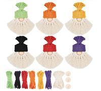 Christmas Hanging Ornaments for Tree Christmas Gnome Knitting Kit With Instructions 1 Set DIY Knitting Santa Claus Making Santa Gnome Making Supplies Home Decoration