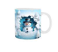 Christmas Hanging Ornaments for Tree Christmas Mug Inflated Snowman Mug Santa Press Puffy 15oz 11oz Coffe for Stylish Indoor Winter Decor