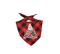 Christmas Hanging Ornaments for Tree Pet Christmas Classic Tartan Plaid Dog Bandana Dog Scarf Geometric Merry Pet Costume For Small Medium Large Dogs Cats Xmas Decor