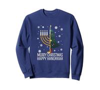 Christmas Hanukkah Merry Christmas Happy Hanukkah Chanukah Sweatshirt