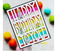 Christmas Happy Birthday Frame Metal Die Cuts,Happy Birthday Party Frame Letter Cutting Dies Cut Stencils DIY Scrapbooking Decorative Embossing Paper Scrapbooking Card Making