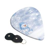Christmas Happy Snowman Guitar Plectrum 6-Piece Set For Acoustic Guitar, Electric Guitar, Bass, Ukulele - Thin, Medium And Thick