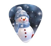 Christmas Happy Snowman Guitar Plectrums, 12 Pcs Lightweight Guitar Plectrums, 0.46mm/0.71mm/0.96mm Thickness For Acoustic Guitar Acoustic Electric Guitar Ukulele Bass