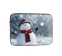 Christmas Happy Snowman Print Laptop Sleeve 15 inch, Ultra-Thin Computer Bag Notebook Computer Tablet Laptop Bag for Office Daily Commute