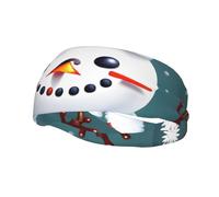 Christmas Happy Snowmans Print Elastic Headbands for Women Sports Head Wrap Unisex Sweatbands,for Workout Yoga Running