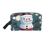 Christmas Happy Snowmans Print Toiletry Bag for Men Travel Toiletry Bag, Spacious Capacity Cosmetic Bag for Women