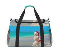 Christmas Hat by The Sea Print Hand Travel Bag Ideal for Long-Distance Travel and Daily Use