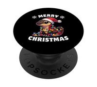 Christmas Hat Christmas Fairy Lights Komodo Dragon PopSockets Adhesive PopGrip