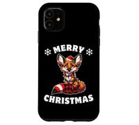 Christmas Hat Christmas Fairy Lights Maned Wolf Case for iPhone 11