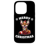 Christmas Hat Christmas Fairy Lights Maned Wolf Case for iPhone 14 Pro