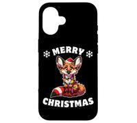 Christmas Hat Christmas Fairy Lights Maned Wolf Case for iPhone 16