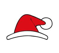 Christmas Hat Emblem Sticker - Santa Hat Easy Peel Waterproof Self Adhesive Sticker | Car Front and Rear Logo Decoration - for Family