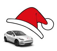 Christmas Hat Emblem Sticker Waterproof Festive Easy Peel Off