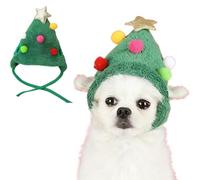 Christmas Hat for Pet, Plush Hat Adjustable Headdress Cute Hat for Dog Cat Pet Party Accessories Costume (Small)