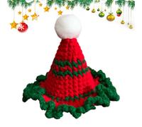 Christmas Hat for Pets | Crochet Caps - Hats for Christmas Puppies, Small Dogs, Cats, Winter Parties, Holidays, Festivals, Costume Accessories and
