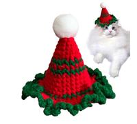 Christmas Hat for Pets Crochet Caps Winter Kitten Hats for Puppies Kittens Small Dogs Cats Winter Party Holiday Christmas Fancy Dress Props Accessories