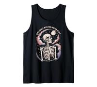 Christmas Hat Skeleton Witchy Moon Astrology Goth Winter Tank Top