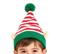 Christmas Hat - Soft Wool Blend, Playful Look Inspired by Gnomes, Holiday Design, Colorful Novelty Headwear for Gathering at Home | Celebration Themed Cap