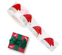 Christmas Hat Stickers - 500 Pieces Christmas Decorative Stickers,Convenient To Use Invitation Decals | For Holiday Home Gathering Party School Kids Adults Men Envelope Journal Greeting Card Scrapbook