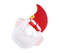 Christmas Hats for Dogs, Christmas Hat for Pets - Cute Flower Puppy Santa Hat Realistic Plush Beard - Adjustable, Comfortable Pet Headwear with Elastic Band for Middle