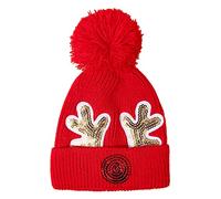 Christmas Hats For Kids With Deer Horn Ornament -Santa- For Children Winter Knitted For Boys Girls Knitted Hats