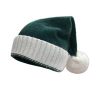 Christmas Hats Teen Girls - 35x20cm Winter Cotton Nylon Holiday Hat with Elastic Hood, Red White Green Cap | Thermal Decorative Santa Claus Hat for Parties, Gatherings, Seasonal Festivals & Events