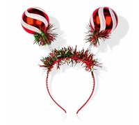 Christmas Head Boppers Bauble Headband One Size Hair Accessory For Fancy Dress And Parties Kids Adult Christmas Party Accessories Red Green Color 14X12cm (Band) 25X20cm (With Boppers)(1Pc)