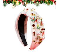 Christmas Headband Adult | Fashion Pearl Headpiece,Christmas Dress Up Hairband,for Women Girls Brides Photoshoot Models Cosplay Family Gathering Office Party Winter Wedding Church Service