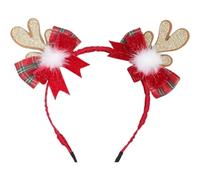 Christmas Headband, Cute Santa Hat Antler Bow Headband Christmas Hair Band Headwear for Xmas Party Cosplay Holiday Party Favor